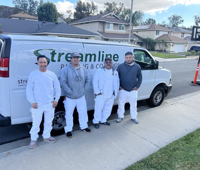 Streamline Painting & Coatings professional painters on site in Orange County CA